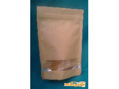 精品牛皮紙袋 小號干果電子家紡針織專用，內置拉鏈站立設計